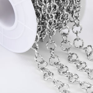 1 Meter Stainless Steel O-Shaped Cross Twisted Chain Thick Cable Chain DIY Necklace Bracelet Jewelry Making Accessories