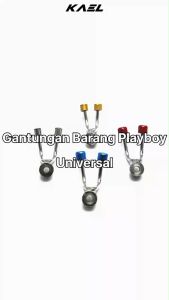 Gantungan Barang Playboy Semua Jenis Motor Bebek-Matic Chrome 2 Cabang