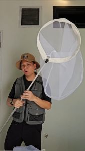 สวิงจับแมลง ด้ามยืดหด ปากสวิงพับเก็บได้ น้ำหนักเบา จับแมลงที่มีขนาดเล็ก แมลงที่บินเร็วได้ดี Sweepnet