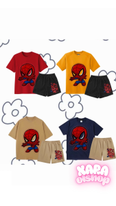 KAOS ANAK SPIDERMAN / SETELAN ANAK LENGAN PENDEK DAN CELANA PENDEK UNTUK USIA 1 - 5TAHUN