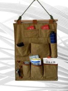 Wall-Mounted Storage Hanging Bag Tool Pouch Mobile Phone Holder Student Dormitory Bedside Organizer Nordic Style Pure Color