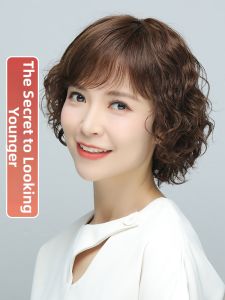 SIX | Natural Grey Hair Conceal Short Curly Wig Full Cap