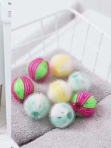 6/12 Pcs Laundry Pet Hair Filter Balls Lint Remover Washing MachineFloating Ball Reusable Nylon Balls Lint Catcher