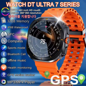 2025NEW Men DT Watch 7 Ultra Smart Watch 32GB Memory Video Display Mult Sport Mode GPS Google Map NFC Compass BT Call Smartwatch