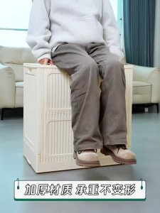 กล่องเก็บของพับได้สำหรับใช้ในครัวเรือน ความจุขนาดใหญ่ กล่องเก็บหนังสือเสื้อผ้า กล่องเก็บของเล่น สามารถวางซ้อนกันได้ กล่องเก็บของพลาสติก