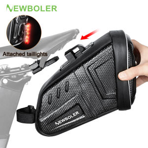 NEWBOLER Waterproof Bicycle Saddle Bag MTB Road Bike Saddlebags Reflective Striped Bicycle Tool Bag Bike Bag MTB Accessories