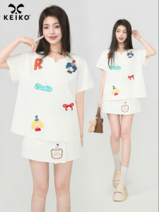 KEIKO | Nostalgic Summer Dreamcore Style T-shirt and Skirt Set