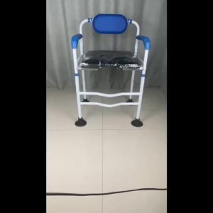 Foldable Elderly Toilet Support Chair  Commode Shower Chair Disabled  Women Household Toilet Mobile