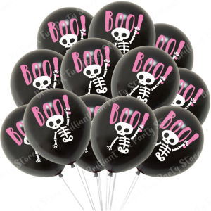 Halloween Balloons 12 Inch Black Orange White Pink Latex Balloon for Halloween Holiday Events Party Favors Supplies Decoration