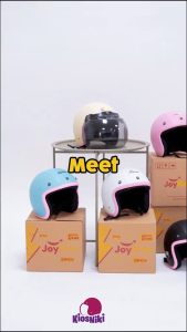 Helm Bogo Retro Anak 2-7 Tahun Kids Polos Lucu Imut Gemoy Cewe Cowo Warna Warni