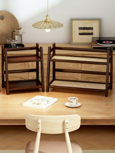 Tea Cup Display Stand Multi-Layered Living Room Cup Storage Rack Home Desktop Small Tea Table Ornament Shelf New Chinese Style