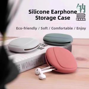 Wireless Earphone Storage Case Silicone Data Cable Organizer Bag for Wired And Wireless Headsets Multi-Purpose Digital Accessories