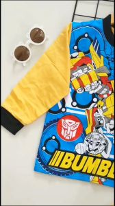 Piyama Anak Laki Karakter Panjang Baju Tidur Bahan Kaos Katun Adem 2 4 Tahun