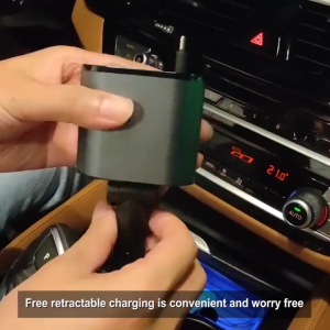 66W super fast charging retractable car charger type-C and iOS car charger adapter automotive general