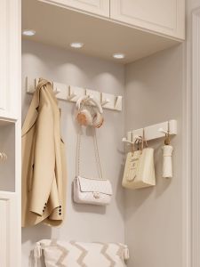 Invisible Door Back Hook JSMC No Punching Bathroom Wall Mounted Clothes Hook Aluminum Space Oxidation Surface for Coat Bag Hat