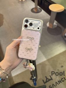 LIANGWU | 3D Crystal Bow Design Simple Style iPhone Case