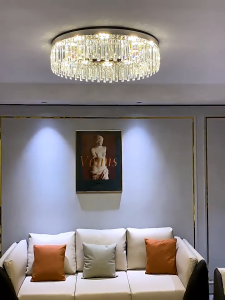【Warranty】Living Room Lamp Crystal LED Ceiling Lamp Round Dining Room Bedroom Light Interior Decorative Lamp