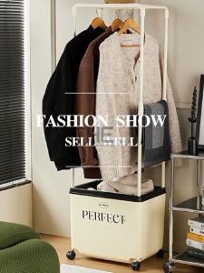 THE L45cm Modern Design Multipurpose Moveable Clothes Storage Cabinet Rack Shelf