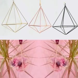 Air Plant Flower Pot Decoration Design Hanging geometric Shape Basket Garden Art Hanger Furnishing Holder Bracket