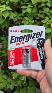 Vỉ 2 viên pin đũa AAA Energizer Max 1.5V E92 chính hãng dùng cho máy đo huyết áp remote đồ chơi