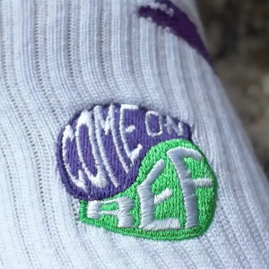 THATA Basketball Open White ถุงเท้าบาสเกตบอล THATA COME ON REF!