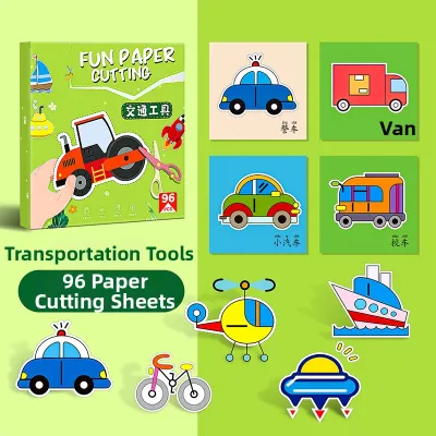 Creative Educational Paper Cutting and Coloring Set Toy