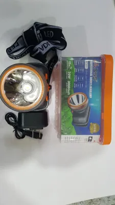 NSS Headlight for Divers Headlamp 30 Watts LED Adjustable Head Strap with Charging Cable and Packaging Box