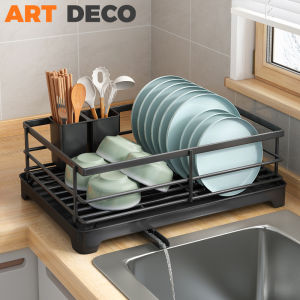 Dish Rack Rak Pinggan Auto Drainer Tray Stainless Steel Kitchen Organizer rak pinggan mangkuk Knife Spoon&Forks Rack dish drying rack