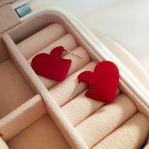 WENXI | Red Heart Stylish New Earrings