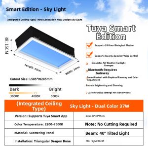 NIOYE | Natural Light Recessed Skylight Third Generation Sky Blue