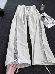 Quần Dài Nam Nhanh Khô Ice Silk Ống Loe Ống Đứng Mùa Hè Quần Dài Thường Ngày Cạp Cao Dáng Rộng Thoải Mái