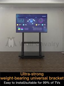 32-85 Inch Tv Stand Portable Tv Trolley Stand LED LCD Monitor Universal Lcd Kaki Bracket with Wheels and Table Stand