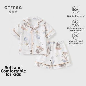 CAIYINGFANG | Cotton Childrens Sleepwear Set for Spring and Autumn
