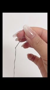 12 Pcs Self Threading Sewing Needles Elderly Needle Side Hole Blind Needle with Wooden Needle Case
