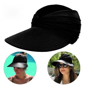 Womens Outdoor Summer Hat UV Protection Large Brim Empty Top Elastic Adjustment Beach Sunshade Cap Spring Season Other Style