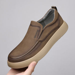 NUDANLAI | Autumn Leather Breathable Soft Bottom Mens Business Bean Shoes
