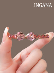 Pink Crystal Butterfly Knot Hair Clip: A Stylish Choice for Korean-Style Side Bangs