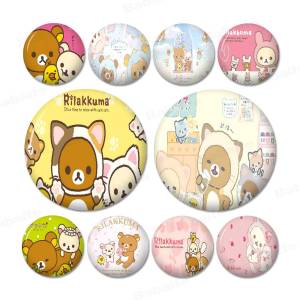 Cute Rilakkuma Anime Brooches Cute Cartoon Badge Jacket Jeans Lapel Pin Gift Accessorie
