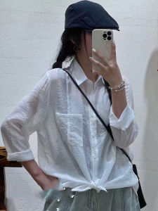 Elegant White Loose Shirt Spring Summer New Arrival Womens High-End Fashion Top Beautiful Casual Wear Korean Style Long Sleeve