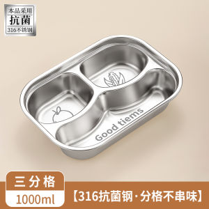 Baby Stainless Steel Food Grade Dinner Plate Anti-Fall Divided Plate Home Use Durable Child Friendly Utensils for Feeding Babies