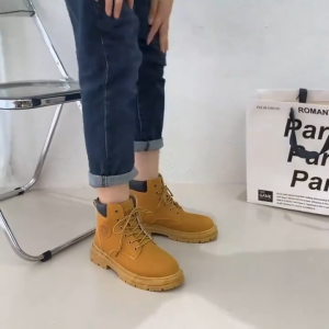 【COD】ShoeStop Men’s Retro High‑Top Martin Boots Durable Thick Platform Sole Lace‑Up Ankle Boots Non‑Slip Wear‑Resistant Casual Outdoor Work Shoes