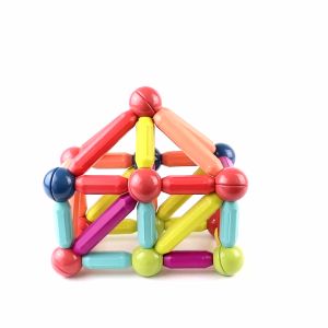 NODIA Tongkat Magnetik Ragam Anak Set/Blok Bangunan Batang Magnetik/Partikel Besar Mainan Kecerdasan Magnetik Yang Dirakit/Magnetic Building Blocks Edukasi Mainan Susun/Mainan Sensorik Puzzle Kreatif/Pendidikan Anak Usia Dini