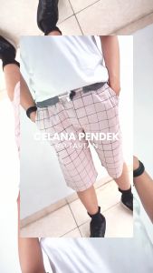 Suwall Celana Pendek Chino Pria Celana RIP Tartan Bahan Katun Size 28 Sampai 38 SWL010