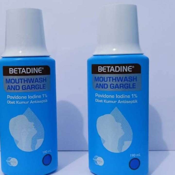 Jual Betadine Obat Kumur Mouthwash & antiseptik gorgle and mouth wash 190ml / 100ml ( Betadine Kumur ) / Obat Kumur Sariwan & Bau Mulut Murah Betadin cair kumur