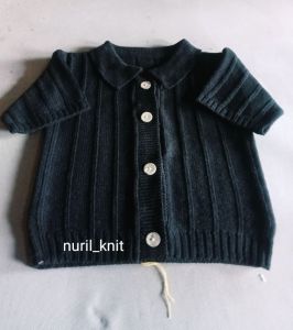 ZOYKO Sweater Cardigan Atasan Rajut Bayi Lengan Pendek Usia 6 Bulan - 3 Tahun/ Cardigan Anak