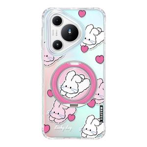 MASFEIL | เคสโทรศัพท์ Huawei Pura70 Pro ดีไซน์น่ารักสุดเท่พร้อมขาตั้ง เคสโทรศัพท์แบบครอบเต็มที่ป้องกันได้ สไตล์สตรีทแวร์สุดเก๋