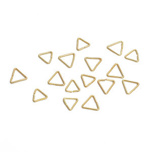 10-100pcs 14K Gold Plated Copper Triangle Clip Beads For DIY Earring Bracelet Jewelry Making
