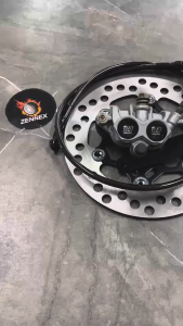 ปั๊มล่าง ZERN81 2พอท สีดำ + จานจูปีเตอร์ ดำหมุดเทา + สายเบรคZERN81 สีดำ หัว90 เวฟ110i / เวฟ125ปลาวาฬ +สติ๊กเกอร์ZERN ดุด