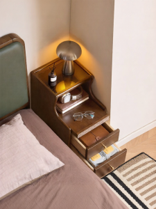 WEISHA | Tủ Đầu Giường Gỗ Rắn Nhỏ Đựng Đồ