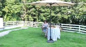 Umbrella Market Outdoor Table Round UV-Proof Yard Pool Beach Retractable Beach JC ELise